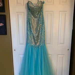 Terani Couture nwot never worn mermaid gown